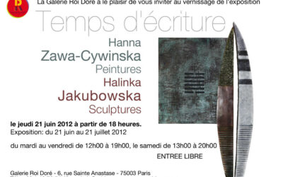 Coming soon: “Temps d’écriture”: Jakubowska & Zawa-Cywinska