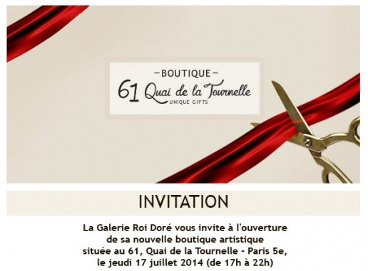 Opening of the Galerie Roi Doré’s artistic boutique