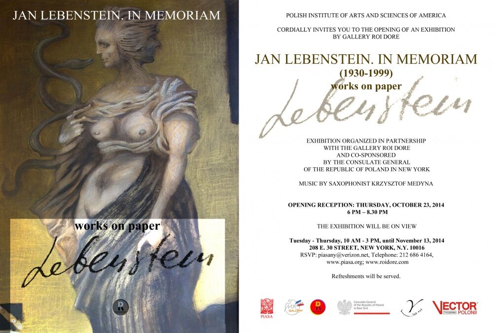 “Jan Lebenstein in memoriam” in New York city